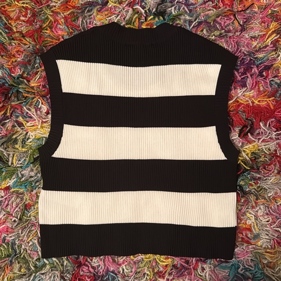 Bold Black and White Striped Cropped Tank Top | Sincerely Jules - Picture 3 of 3